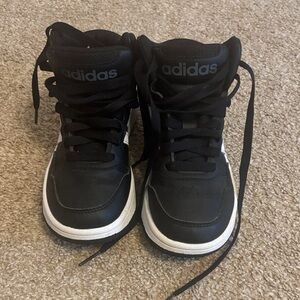adidas Kids Black and White High-Top Sneakers